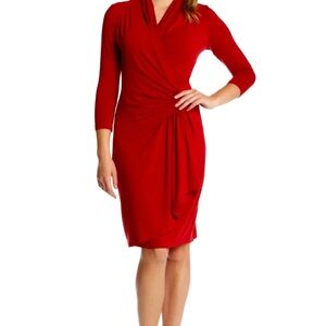 Karen Kane Vibrant Red Long Sleeve Dress